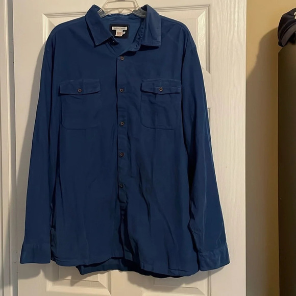 Carbon2cobalt men’s long sleeve button down blue shirt size XL - Picture 1 of 7
